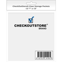 50 CheckOutStore Cardstock Clear Storage Pockets No Flap (12 3/4 x 13)