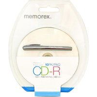 600 Memorex 52X CD-R 80min 700MB White Inkjet Hub