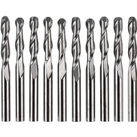 Two Trees 2-schneidige Schaftfräser mit rundem Kopf 10er-Set - 3,175 mm