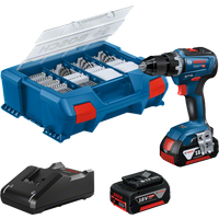 Bosch Professional GSR 18V-55 Akku-Bohrschrauber - 2 x 4,0Ah inkl. Zubehör