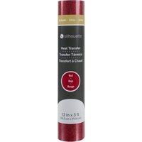 Silhouette Glitter Heat Transfer - 30,5 cm x 0,9 m - Red