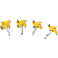 Two Trees Nutfräser vierschneidig 6mm 4er-Set - Gelb