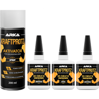 ARKA Kraftprotz Superglue - 3er Set + Aktivator