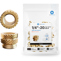 CNC Kitchen Gewindeeinsatz 1/4''-20 Kurz UNC - 1/4"-20 x 6.4