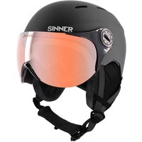 Sinner Typhoon Visor Ski/Snowboard Helmet, M Matte Black