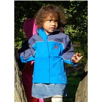 Bushbaby Rip-Stop Jacket Kid's Waterproof Hooded Coat 4 Years Old Blue