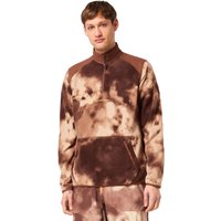 Oakley TC Rykkinn EC Men's 1/4 Zip Fleece, M Brown Clouds Print