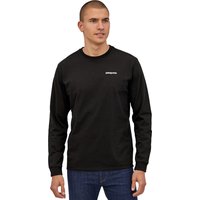 Patagonia P-6 Logo Responsibili-Tee Long Sleeve T-Shirt, M Black