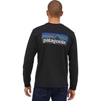 Patagonia P-6 Logo Responsibili-Tee Long Sleeve T-Shirt, S Black