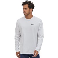 Patagonia P-6 Logo Responsibili-Tee Long Sleeve T-Shirt, L White