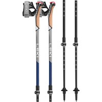 Leki Traveller Carbon Adjustable Nordic Walking Poles, Black/Blue