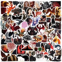 AliExpress FANLU 10/50/110PCS Ouse Of The Dragon Stickers Game of Thrones Cartoon Sticker TV Decals Fridge Luggage Laptop Phone Guitar Bike Toy