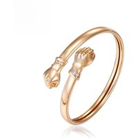 Xuping Jewelry New Fashion High Quality Hand Gold Color Bangle for Women Gift X000760069