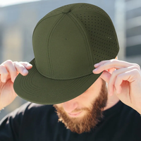 High Quality Full Closed Mens Spring Summer Baseball Cap Causal Solid Trucker Hat 6 Panels Breathable Flat Brim Stretchy Caps