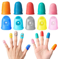 10/5 pcs Rubber Sewing Thimble Breathable Protective Silicone Finger Thimble Finger Cover Caps Quilting Sewing Needlework Craft