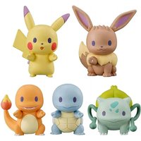 5Pcs Pokemon Pikachu Anime Action Figures 3CM Ornaments Collection Dolls Model Kawaii Charmander Squirtle Toys For Children Gift