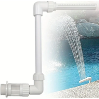 Swimming Pool Waterfall Fountain Kit Sprinklers PVC Feature Water Spay Pools Water Fun Accessories