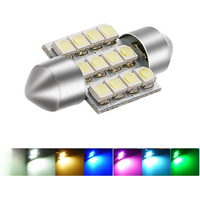 31mm LED 12SMD 3528 Interior DE3021 DE3022 DE3023 6428 6430 7065 DC 12V Car Dome Festoon Reading Trunk Light Bulb