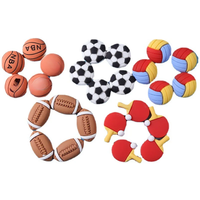 20Pcs Sports Mini Ping Pong Football Basketball Flatback Resin Cabochon Scrapbooking Decoration Crafts DIY Handmade Accessories