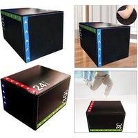 3 in 1 Jump Box Plyo Box High-Density Agility Box Conditioning Strength Training Dips Lunges For Home Gym Excerise Training