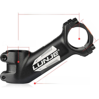 AliExpress LUNJE Ultralight Bicycle Power Stem 10°/17°/25°/35° MTB Road Bike Stem 31.8 Aluminium Alloy Handlebar Stem 60/60/70/80/90/100/110mm
