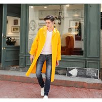 AliExpress PVC Thickness Adult Raincoat Yellow Bicycle Rainwear Poncho Waterproof Vetement De Pluie Homme