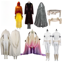 Adult Women Padme Cosplay Fantasia Costume Wig Belt Movie Space Battle Costume Disguise Outfits Halloween Roleplay