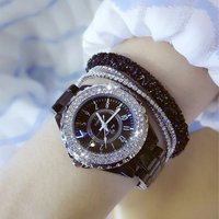 Women Watches Fashion Casual Luxury Rhinestone Quarts Black White Ceramic Watch Birthday Valentine's Day Gift Luxury Fashion