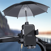 AliExpress NONE SEAMETAL Motorcycle Mobile Phone Holder Handlebar Stand Phone Bracket Bicycle Outdoor Phone Clip Handlebar Mount With Umbrella