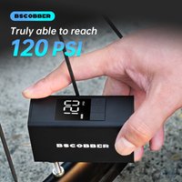 BSCOBBER MINI Fast Rechargeable Air Inflator For Bicycle Digital Gauge Display Schrader Presta Tires Bike Accessories