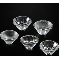 LED Lens 20mm 1W 3W 5W Optical PMMA Reflector Collimator Smooth Clear Bead Surface Lenses 5 10 15 30 45 60 90 120 Degree For 1W