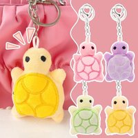 1/2pcs Turtle Plush Keychain Cartoon Tortoise Chains Soft Stuffed Animal Doll Keyring Backpack Pendant Bag Charm Lovely Kid Gift