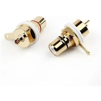 AliExpress NONE RCA Connector Female Socket Chassis Panel Mount CMC Connectors Audio Jack Red Black Cycle Nut AV Terminal Consumer Electronics