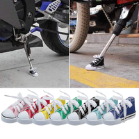 AliExpress NONE 1pc Funny Motorcycle Bicycle Shoe Shape Foot Support Side Tripod Cover Motor Electric Vehicle Bike Kickstand Mini Canvas Shoes