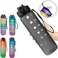 AliExpress NONE 1000ML Sports Bottle Gradient Color Water Bottle with Time Scale Portable Outdoor Sport Drinking Cup Cycling Camp Water Cup