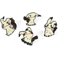 4 pcs Cartoon Animal Breast Brooch Set Funny Mimikyu Enamel Pin Wallet Backpack Clothes Jewelry Metal Emblem Accessories Gift