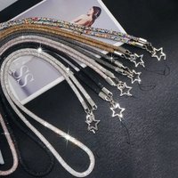 Short /Long Style Glitter Rhinestone Phone Lanyard Luxury Star Mobile Phone Chain Anti Loss Bling Bling Mobile Phone Strap