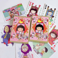 Cartoon Chibi Maruko-Chan Printing Paper Poker Game Landlord Board Game Props Party Toys Friend Leisure and Entertainment Toys