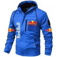 AliExpress 2025 New Retro Style Red Bull Motorcycle Jacket Racing Suit Windbreaker Outdoor Sports Cycling Jacket Men's Training Tops Coat