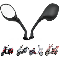 AliExpress NONE 2pcs 6mm 8mm Motorcycle Rearview Mirror Scooter E-Bike Rearview Mirrors Electromobile Back Side Convex Mirror Classic Oval