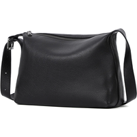 Fashion Men's Shoulder Bag Genuine Leather Casual Crossbody Bag Classic Zipper Messenger For Ipad Soft Leather Men Bag Large
