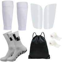AliExpress 5PCS Set Drawstring Ball Bag Men Women Outdoor Soccer Football Socks Cycling Leg Cover Shin Pads Training Shank Board Bandages
