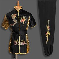 Men Women Chinese Traditional Dragon Wushu Uniform Kung Fu Clothing Set Martial Arts Uniform Kleding Taoist Shaolin Children