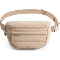 30721 Large capacity quilted sports waist bag, unisex commuter and outdoor versatile puffy crossbody bag, women's shoulder bag