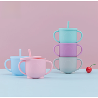 1PC Silicone Baby Cup BPA Free Snacks Bottle Drinkware Feeding Solid Tableware Toddlers Dishes For Baby Bowl Waterproof