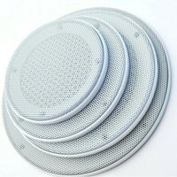 1x 4"/5"/6.5"/8" inch Speaker Cover Decorative Circle Metal Mesh Grille White