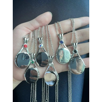 10-Colors H2o Series Necklace Just Add Water Mermaid Shell Locket Necklace Jewelry Inlay Exquisite Colorful Natural Zircon