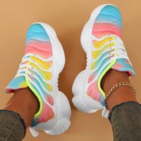 New Candy Color Women Soft Sole Bottom Sneakers Running Shoes Lady Hiking Shoes Couple AutumnRainbow Sports Shoes