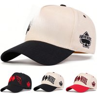 Unisex AMOUR NOIRE Spades Embroidery Baseball Caps Spring Autumn Outdoor Adjustable Casual Hats Dad Hat Sunscreen Hat