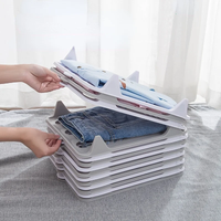 5pcs Shirt Organizer T Shirt Folder Board Clothing Lazy Folding Board Dividers Stackable T Shirt Organizer Wardrobe Storage